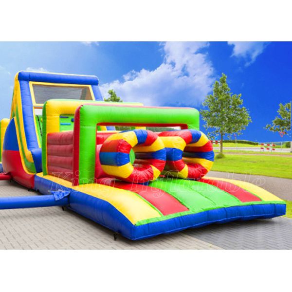 Moon Bounce Obstacle Course Bouncer PVC Inflatable Obstacle Courses Rental For Adults