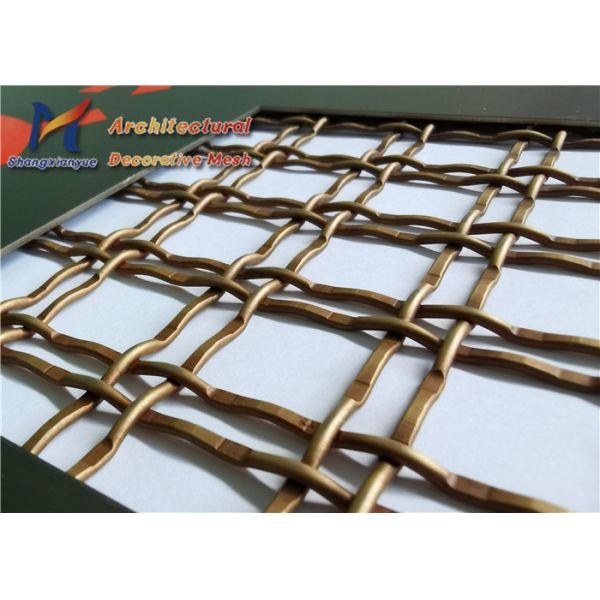 2.0mm Ceiling Architectural Woven Wire Mesh Electrolytic Polishing