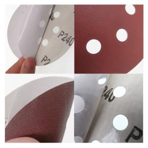China 5 Inch PSA Self Adhesive Orbital Sander Sandpaper Red Aluminum Oxide For Polishing Sanding on sale