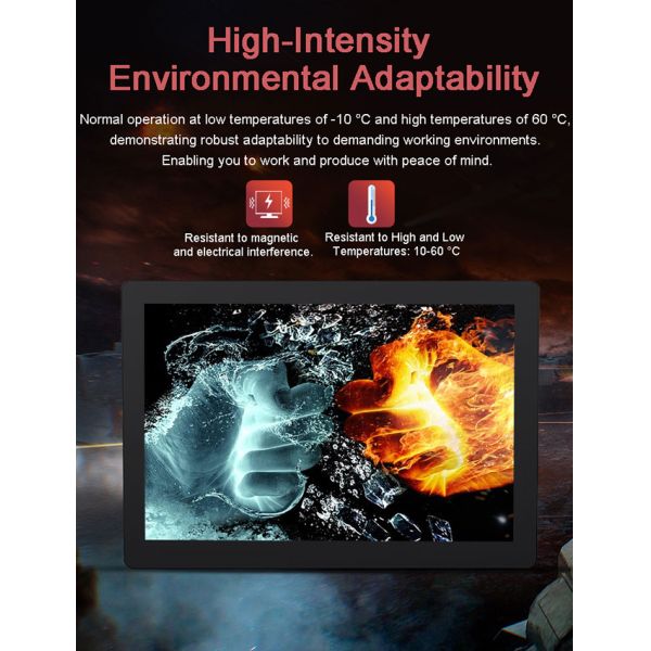 3mm Bezel 17 Inch LCD Touch Screen High Brightness Sunlight Readable IP65 With Capacitive Touch IPC