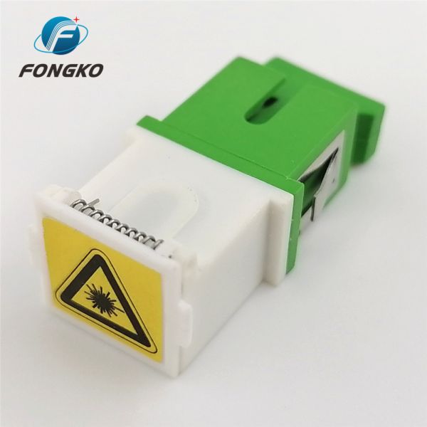 LC / APC Duplex Fiber Optic Adapter With Metal Shrapnel Single Mode