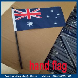 Quality Custom Hand Flags with Plastic Pole for sale