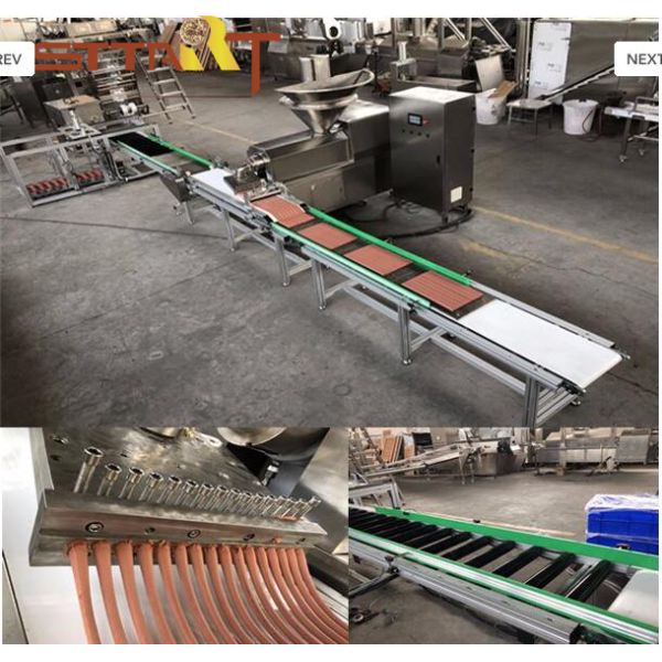 Soft Chewing Dog Snacks Cold Extruder Machine Siemens Control System