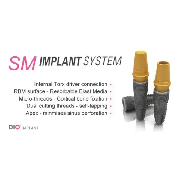 DIO SM® Implant Internal Titanium Premill Blank 14mm Engaging Compatible Mini / Regular(Wide)