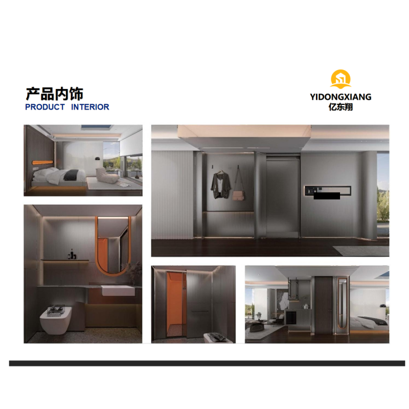 Space Capsule Container House Prefab Modular Hotel with Glass Wool Insulation