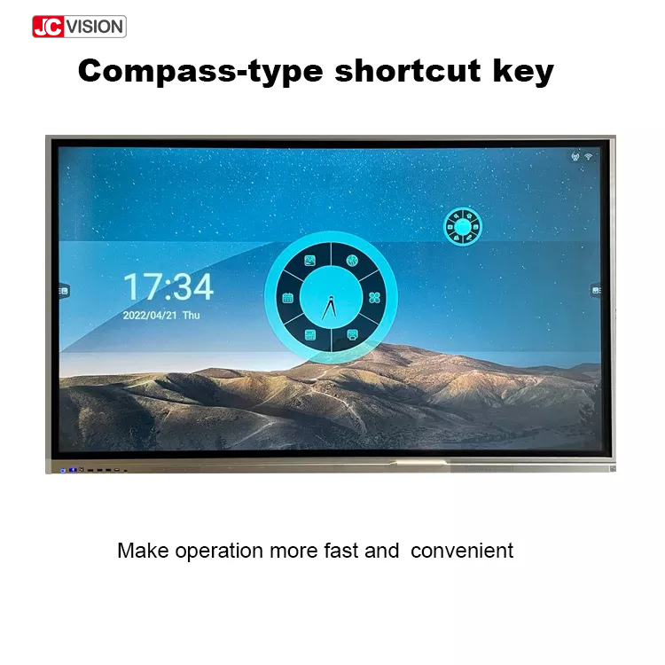 JCVISION 4K Ultra Smart Interactive Whiteboard Class Teaching Built In Camera