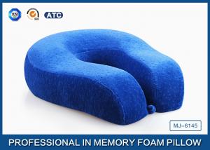 Cervical Memory Foam Travel Neck Pillow With Portable Bag , Bamboo Fiber Pillowcase