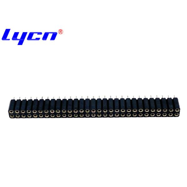 180° DIP PPS Round Female Pin Header 2.54 Mm Machined UL94V-0