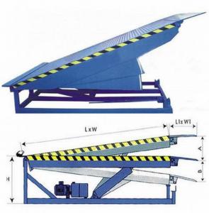 Quality Safety Bars Mechanical Loading Dock Leveler With Galvanized Mobile Forklift Yard Ramp for sale