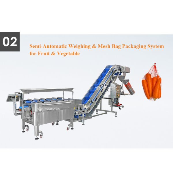 TOUPACK Mesh Bag Fruit Package Machine / Semi Automatic Citrus Net Bag Packaging Machine