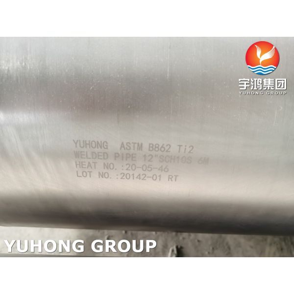 ASTM B862 Ti2 Titanium Alloy Welded Pipe For Chemical Processing