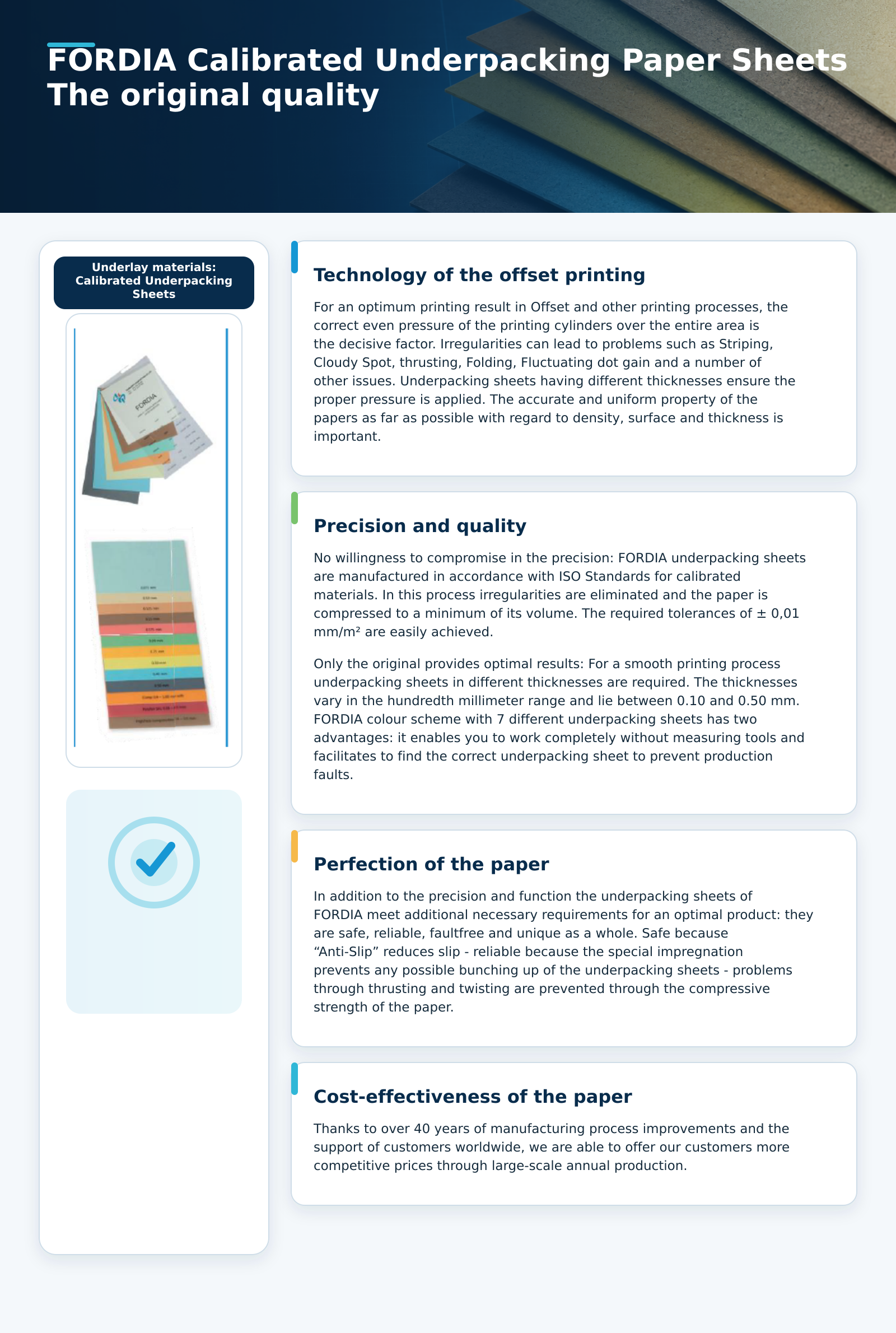 Calibrated Underpacking Paper Sheet Offset Printing Press High Precision