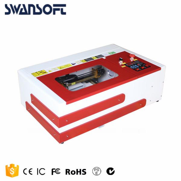 SWANSOFT mini lazer engraver, small mini co2 40W laser rubber stamp engraving machine 3020
