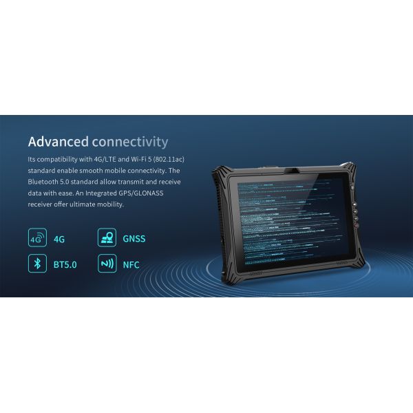 Intel 4G WiFi Tablet PC with Fingerprint Recognition and Non-Stop Operation Feature