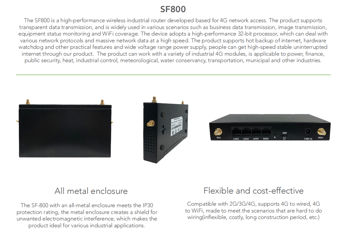 WiFi Industrial 4G Wifi Router Up To 300Mbps Hot Backup Internet