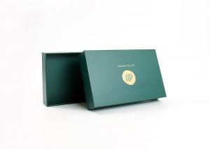 China Full Green Cosmetic Packaging Box Printed Paper Luxury Rigid For Gift on sale