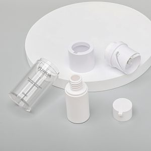 Airless PET Plastic Bottle 15ml 30ml 50ml Transparent Round Shape