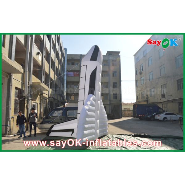 White Oxford Cloth Custom Inflatable Products Plane Spaceflight Aircraft Model For Event