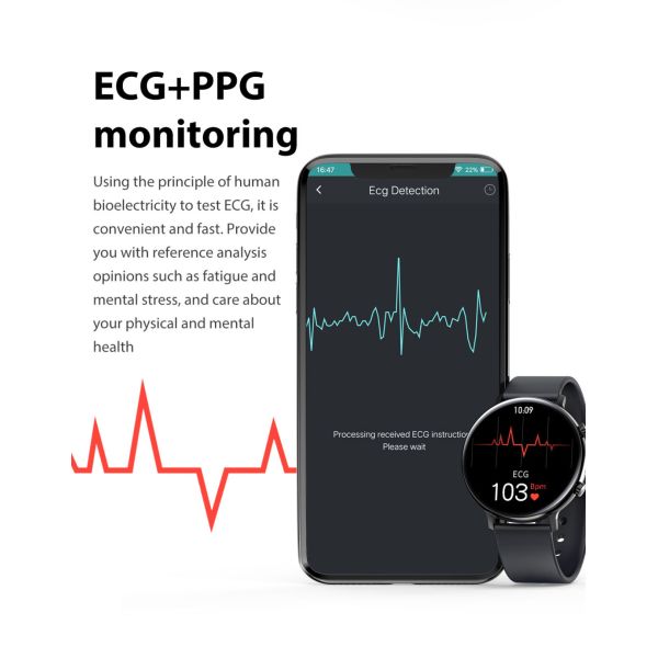 Remote Control Full Touch Screen Smartwatch Zinc Alloy Middle Frame For NFC