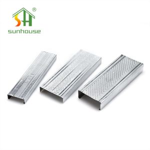 Double Furring Partition Wall System Channel Aluminum Alloy Material
