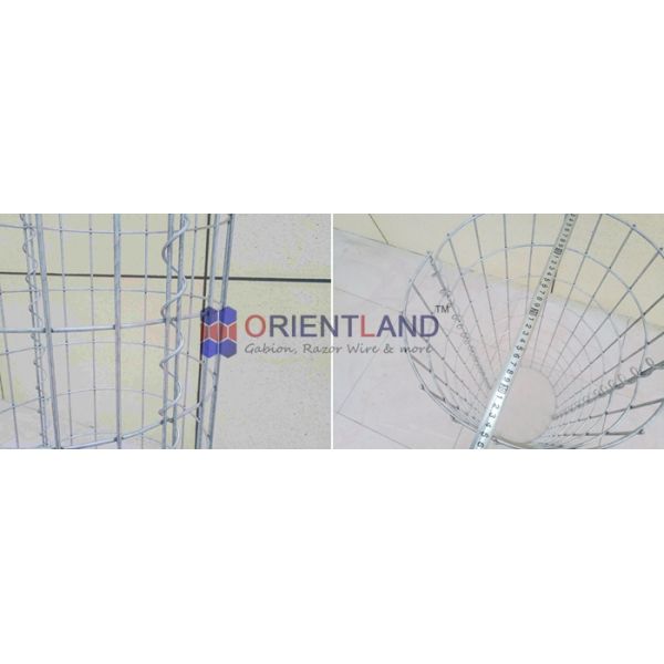 4.0mm Wire Diameter 32cm Round Gabion Column