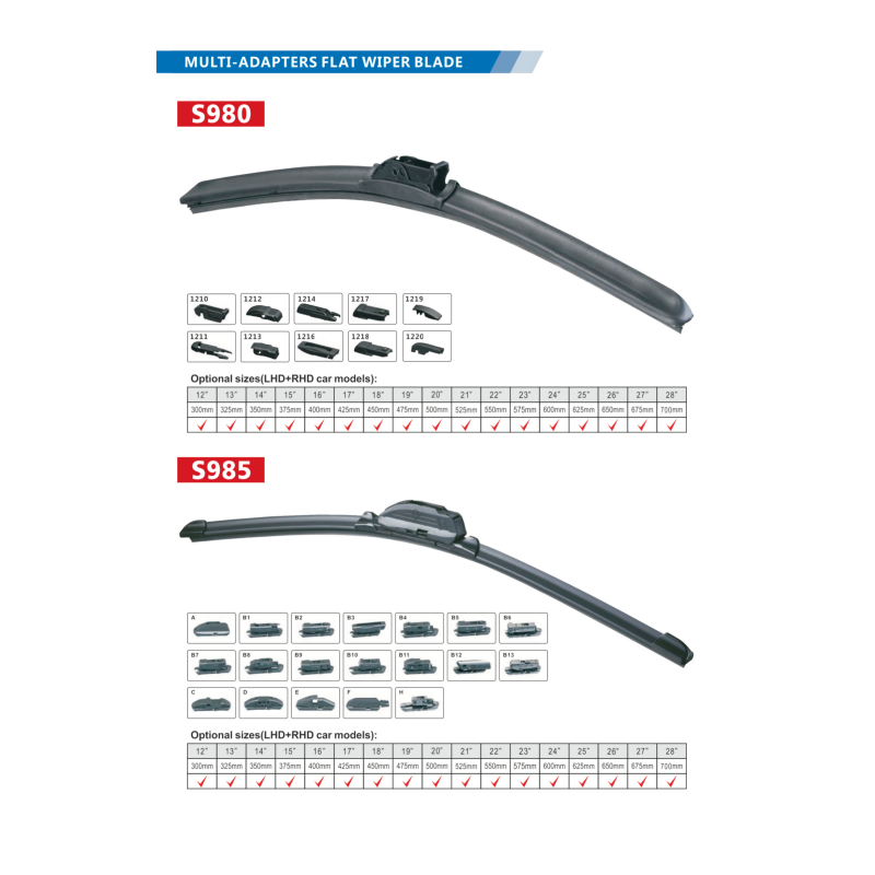 Universal Windshield Wiper with Design Outer Casing Length 860mm