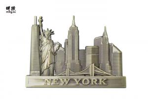 Quality Antique Bronze Color US Country Refrigerator Magnets , New York City Tourist Fridge Magnets for sale