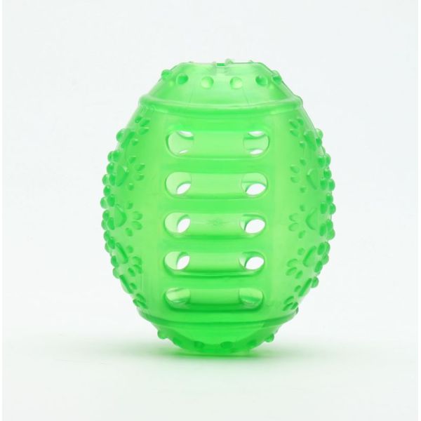 Custom Green TPR Dog Toy Commercial Dog Chew Toys For Heavy Chewers