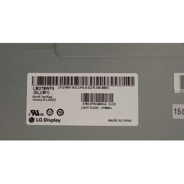 LM270WF5-SLM4 LG Display 27.0" 1920(RGB)×1080 250 cd/m² INDUSTRIAL LCD DISPLAY