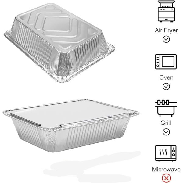 Tin Foil Box Disposable Wholesale Aluminum Foil Products Takeaway Box