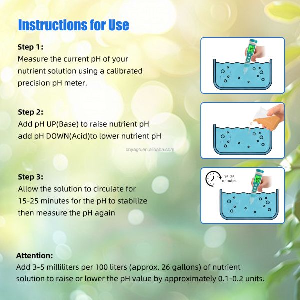 Hydroponic pH Adjustment Kit with 250mL Capacity for Optimal Plant Nutrient Absorption and Stable Formula