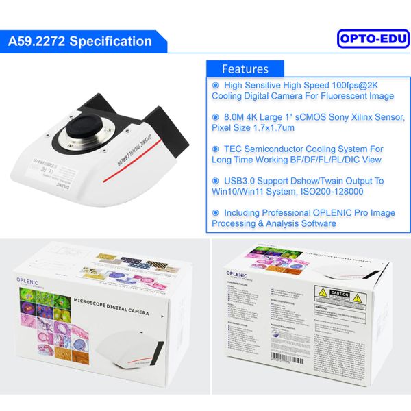 OPTO-EDU A59.2272 USB3.0 Cooling Digital Microscope Camera