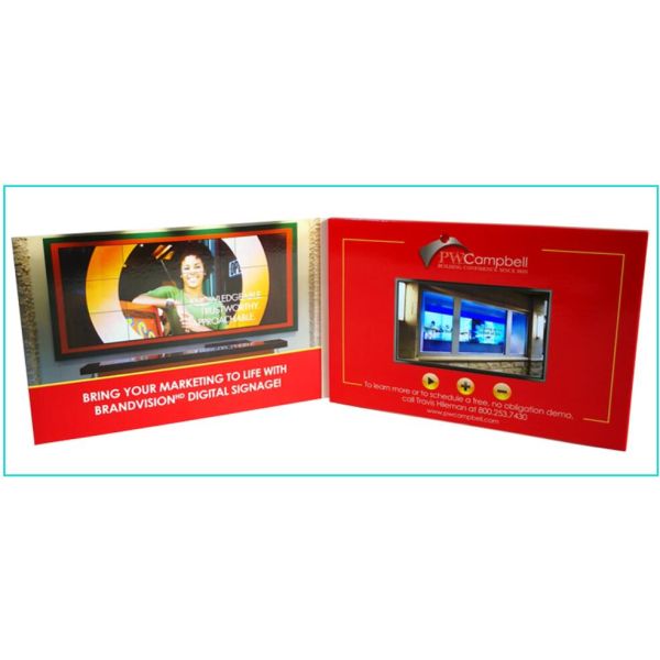 Event Invitations LCD Paper Plus Print Video Book With Rechargeable Battery