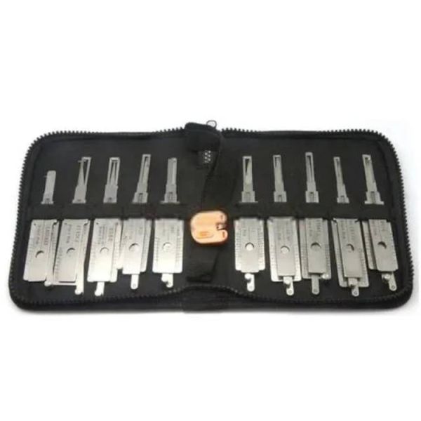 Lock Pick Tool Kit 10pcs Universal Auto Decoder Tools for Locksmiths 0.5kg Weight