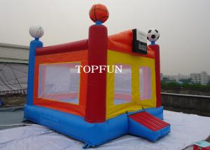China Funny PVC Tarpaulin Kids Jumping Castle Inflatable Bouncy House With Football on sale