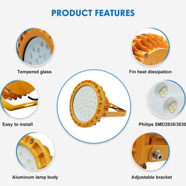 Sturdy And Durable Explosion Proof Atex Led Flood Light High Protection Level
