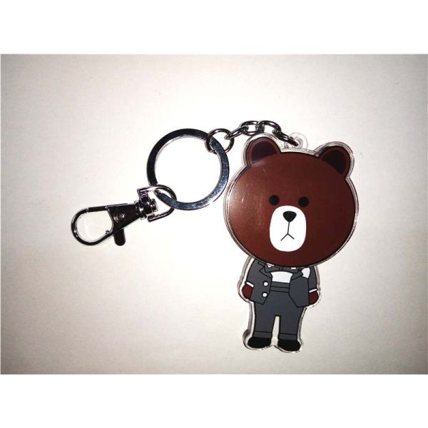 Popular Mini 3D soft PVC/Magic silicone LED Bear Key chain/ Key Ring