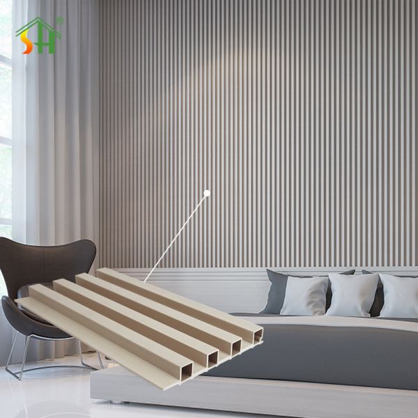 Modern Design Easy Install Wpc Fluted Wall Panel Mosisture Resistance Wpc Sheet Board