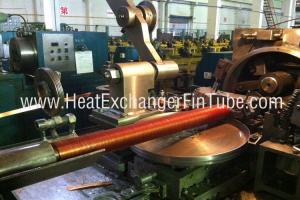 China Helicoidal Groove Cooling Embedded Fin Tube Machine , G Type Alu & Copper on sale