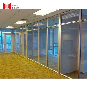 Quality Fixed Aluminum Single Tempered Glass Partition Wall Curved Shape for sale