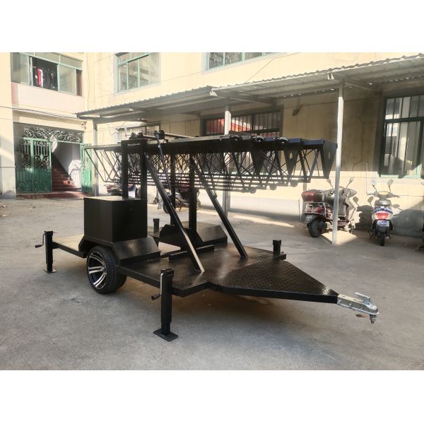 Custmized Cell Site On Wheels Motorized Lattice Tower Portable COWs With Shelters