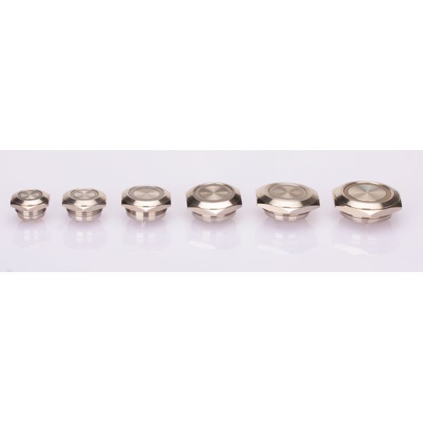 25mm Stainless Micro Push Button Switch Illuminated Momentary With Ring Led