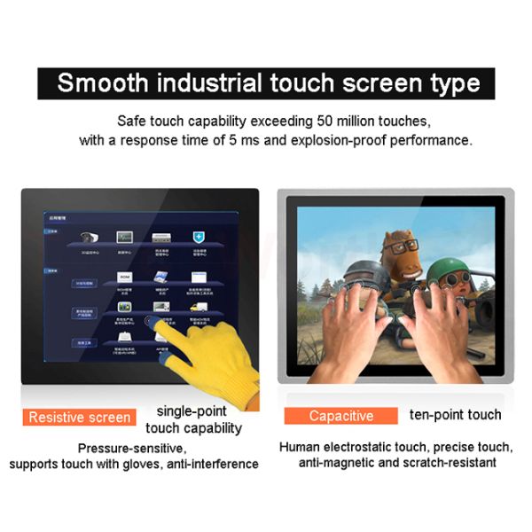 19 inch OEM Custom High Quality IP65 Waterproof Industrial Resistive Touch Screen Embedded Computer Direct Stock