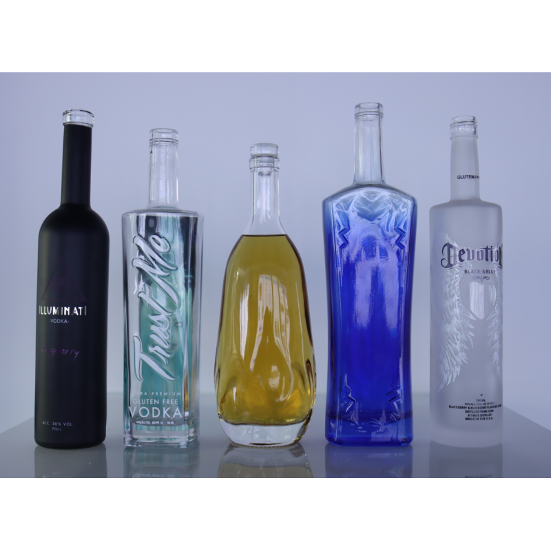 Decal Gradient Coating Empty Vodka Bottle 50ML-5000ML Full Coated