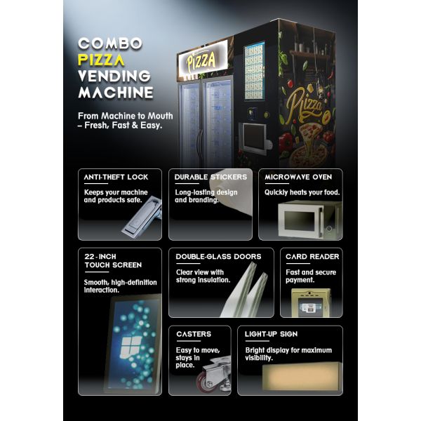 40-Locker Frozen Food Vending Machine with -22℃ Refrigeration