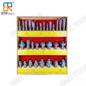 Quality Industrial Quality 30pcs Wooden Box Packed 1/2 Shank Carbide Multi-Purpose Router Bit Set for sale