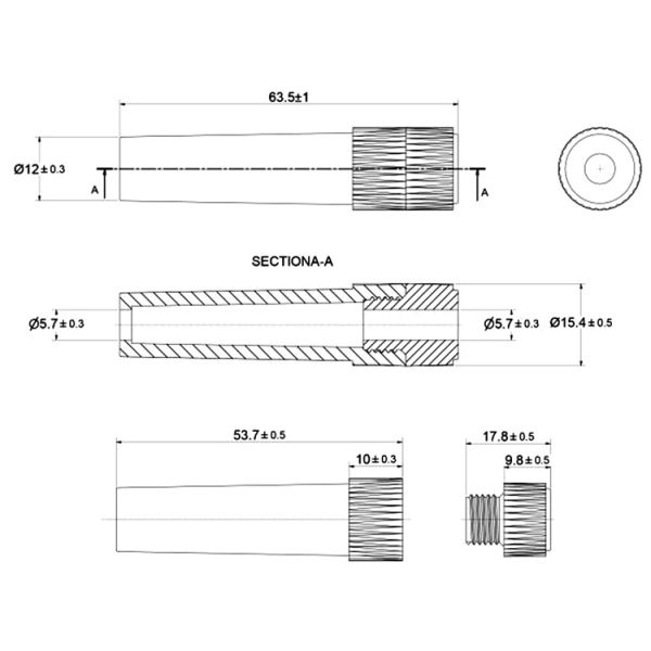10AWG Cable 6x30 Inline Fuse Holders Phenolic Resin Screw Mount