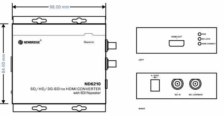 3G SDI Fiber Optic Transceiver 75ohms , Convenient HD Multimode Transceiver