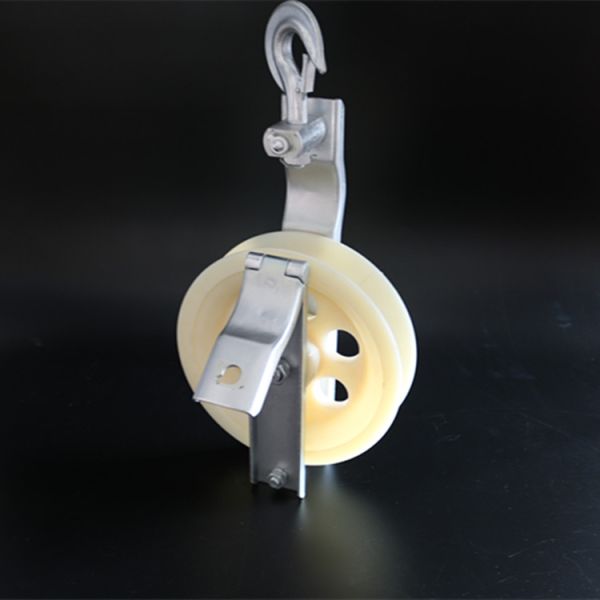 Hanging Cable Hook Roller , Single Wheel Cable Block Pulley Transmission Line Stringing Tools