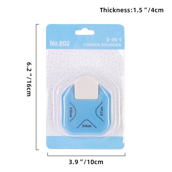 Customized Colorful Mini Paper Corner Hole Punch 3 in 1 for DIY Scrapbook Embellishments